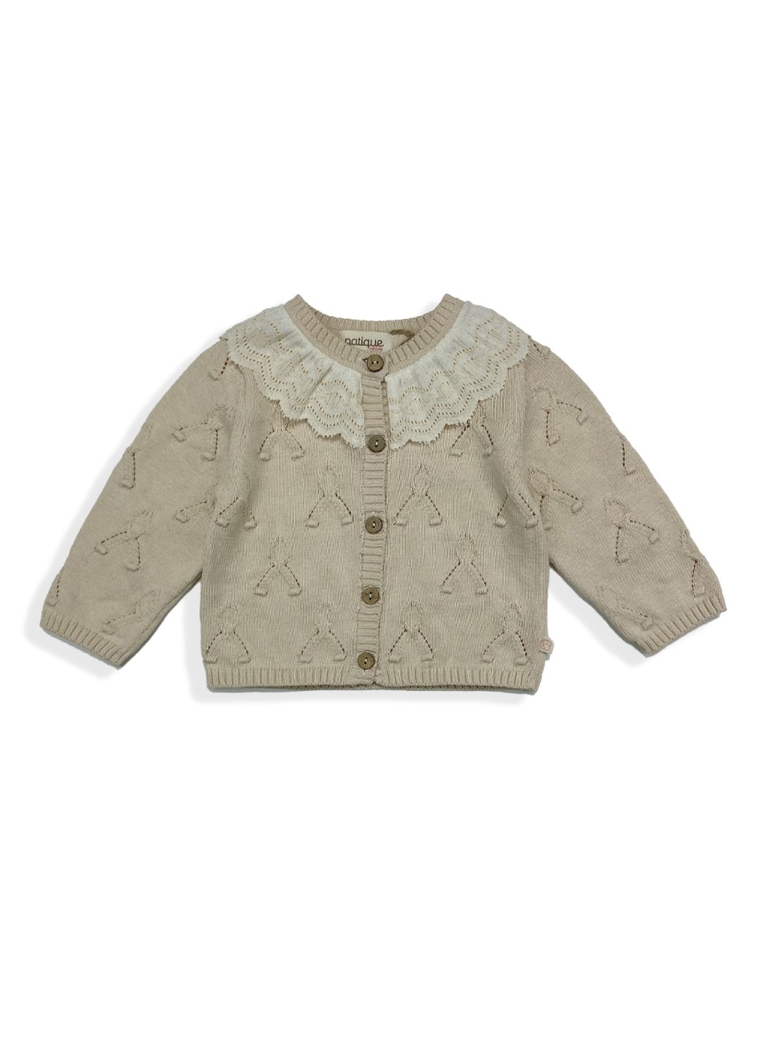 0 ORGANİK PAMUKLU GOTS SERTİFİKALI HIRKA 0-12M