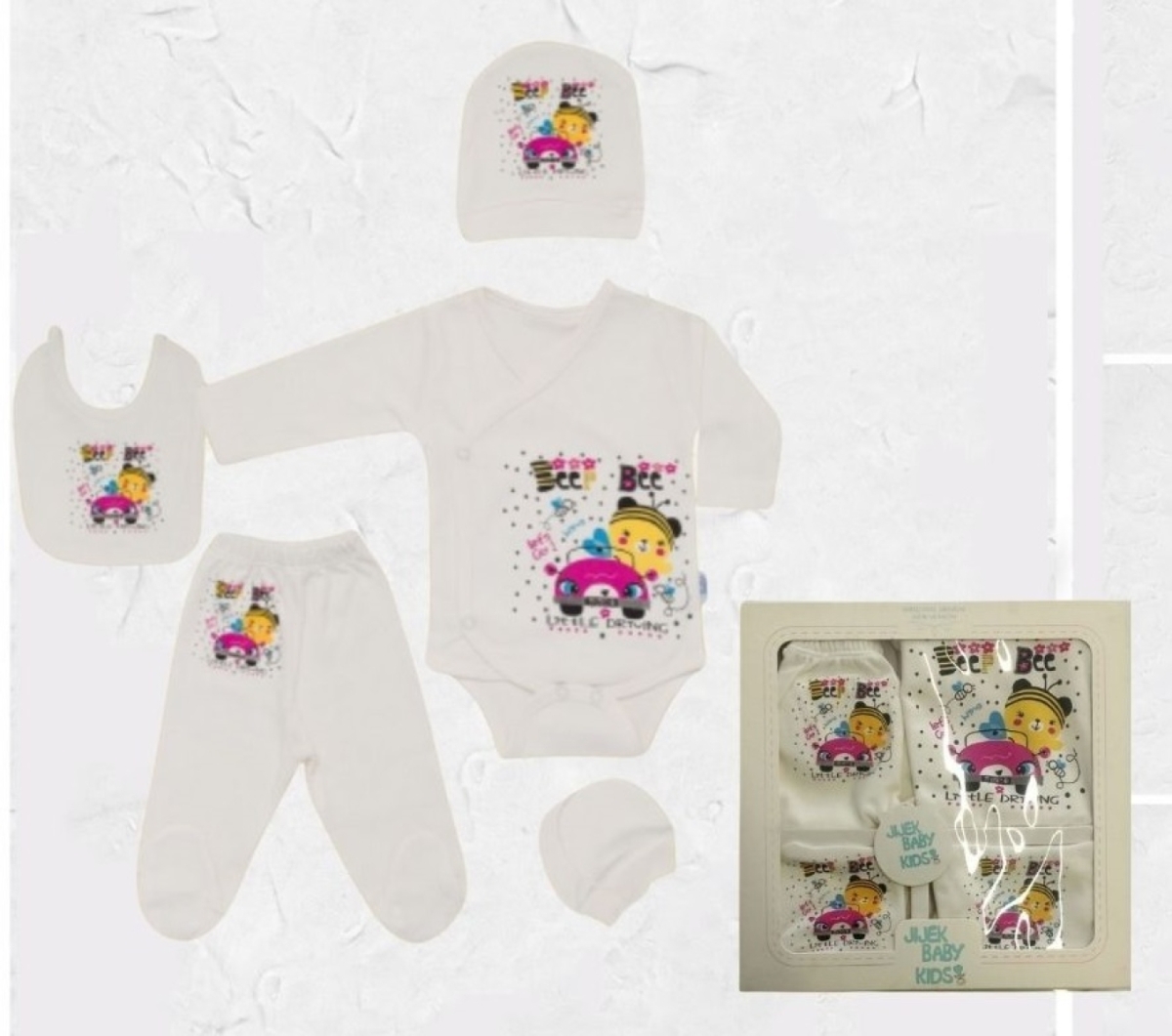 5 Lİ BEBE SET BEE BEE
