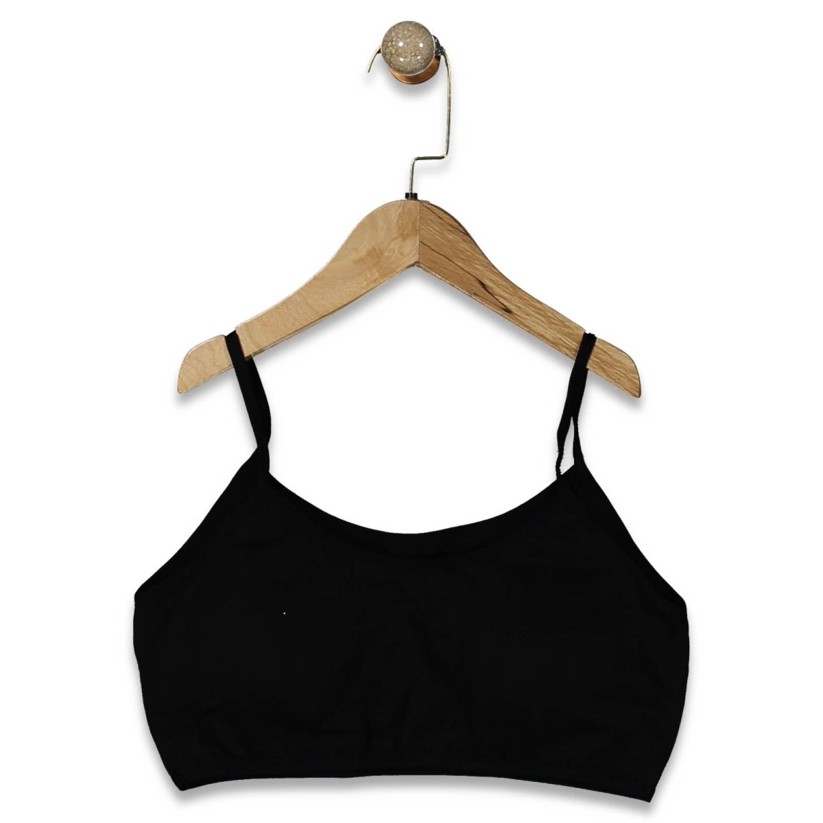 ADNKİDS 9041/13-KIZ 12/13 YAŞ İP ASKI DÜZ RENK SİYAH BÜSTİYE