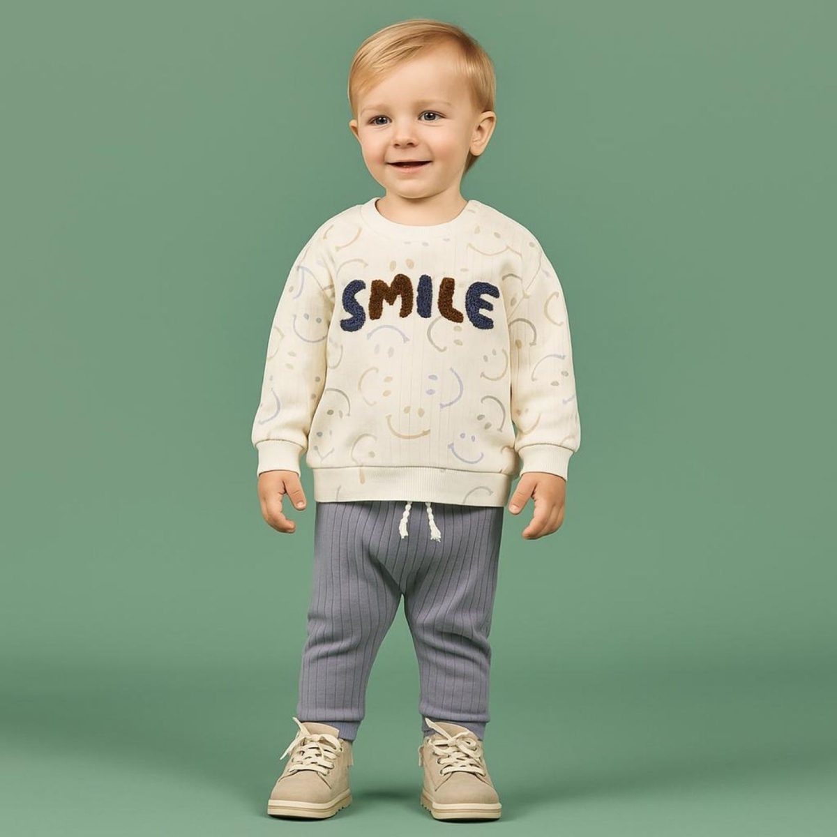 ANILÇO BEBE 068-ERKEK 6/12 AY SMİLE 2 Lİ TAKIM