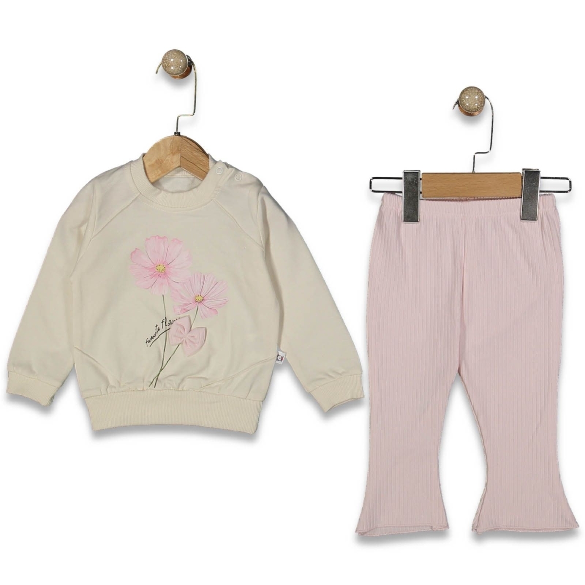 ANILÇO BEBE 2503-KIZ 6/24 AY ÇİÇEKLİ 2 Lİ TAKIM