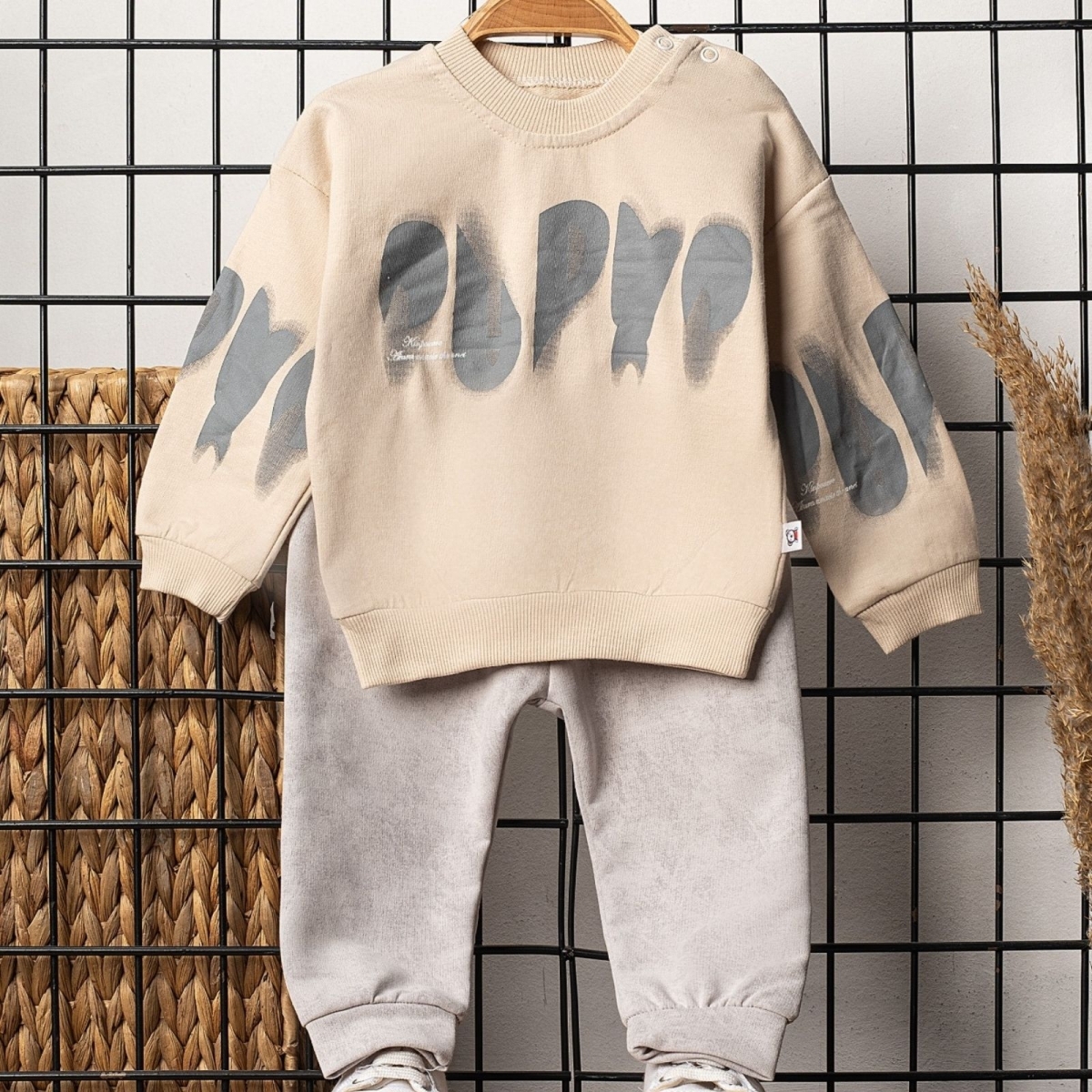 ANILÇO BEBE 2506-ERKEK 6/24 AY YAZILI 2 Lİ TAKIM