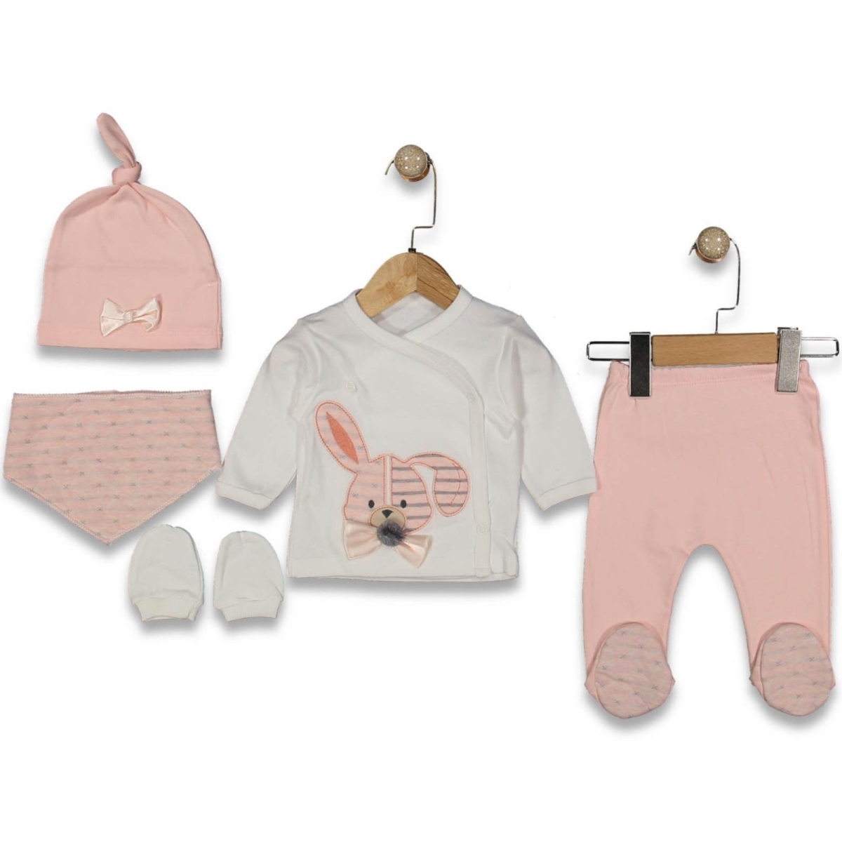 BABYİM 1532-KIZ 3/3  AY TAVŞA'NLI 5'Lİ ZIBIN TAKIM