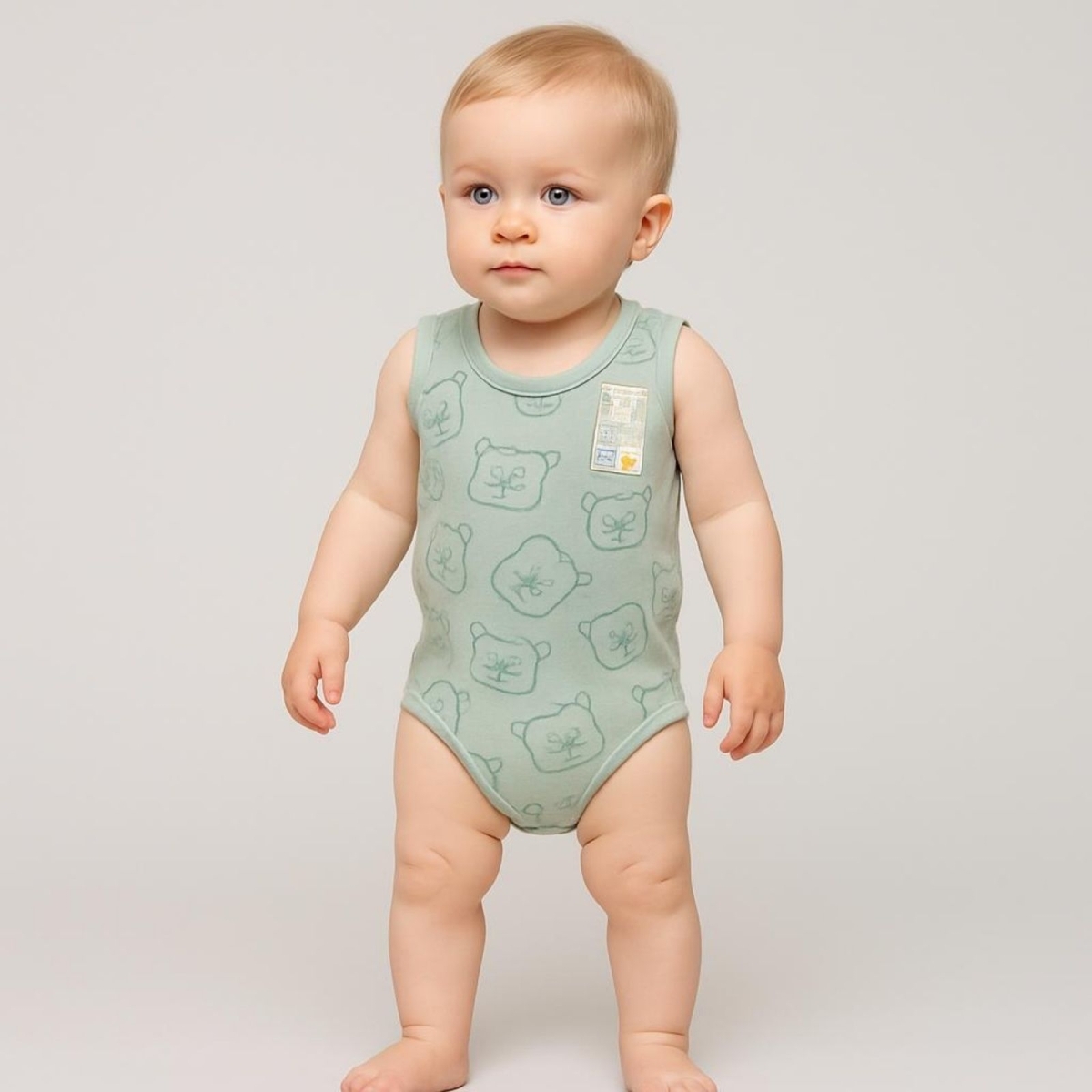 BABYTOO 7296/5-UNISEX 1/9 AY RAPORLU NOKTALI AYI BASKILI KOLSUZ B