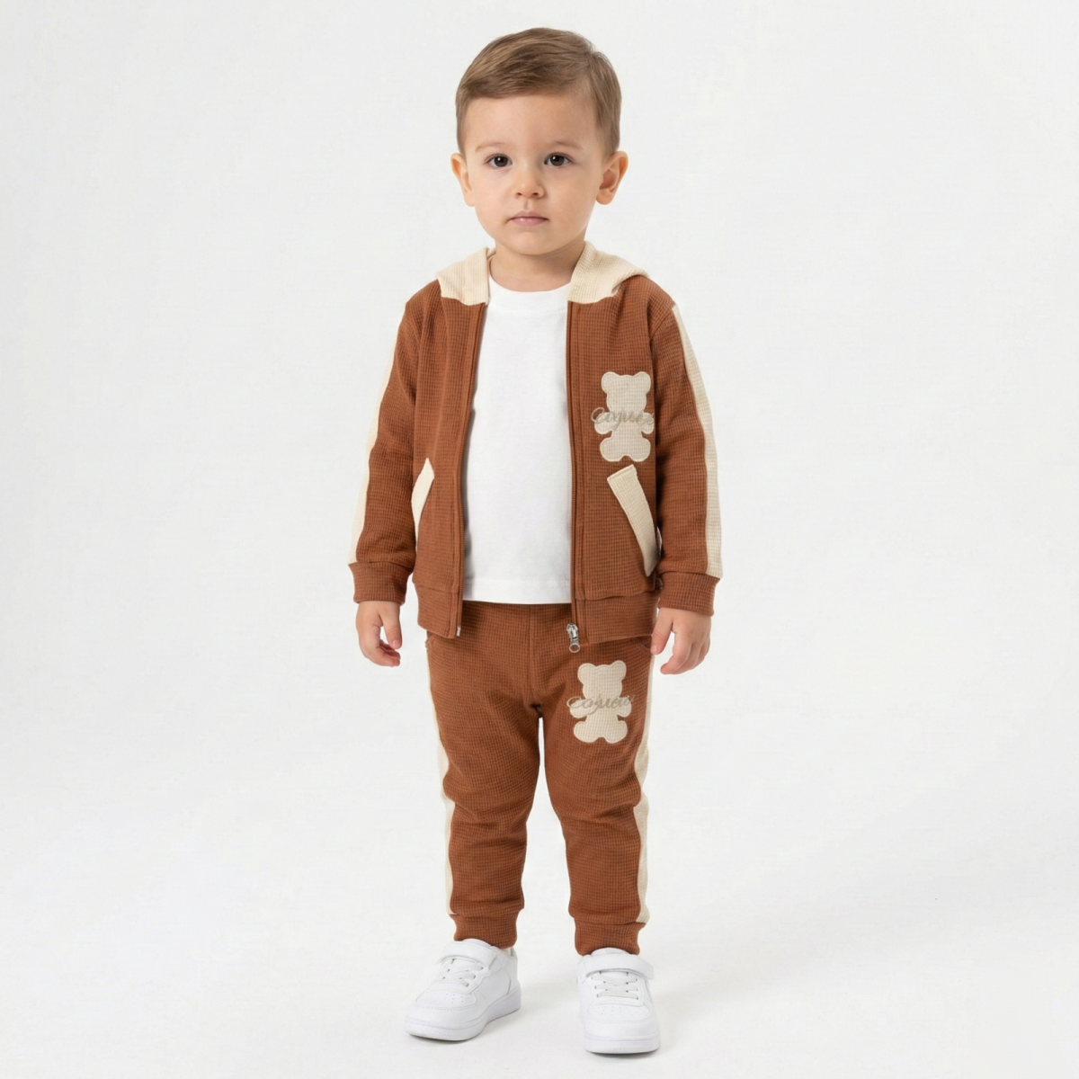 BEAR NAKISLI WAFFLE 3 LÜ TAKIM