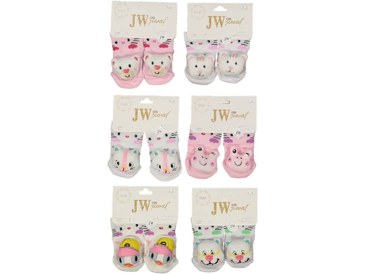 BEBE 0/6 AY 12 Lİ OYUNCAKLI ÇORA