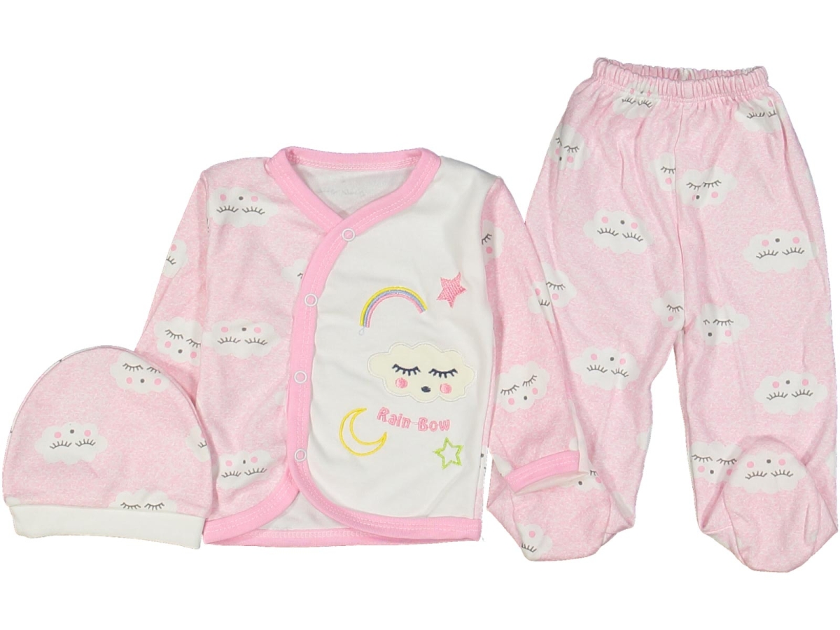 BEBE 0/6 AY ELDİVENLİ 3 LÜ ZIBIN TAKIM