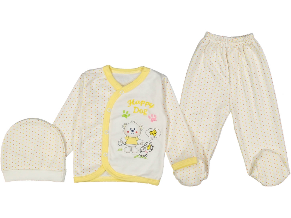BEBE 0/6 AY HAPPY DOG PUANLI 3 LÜ ZIBIN TAKIM