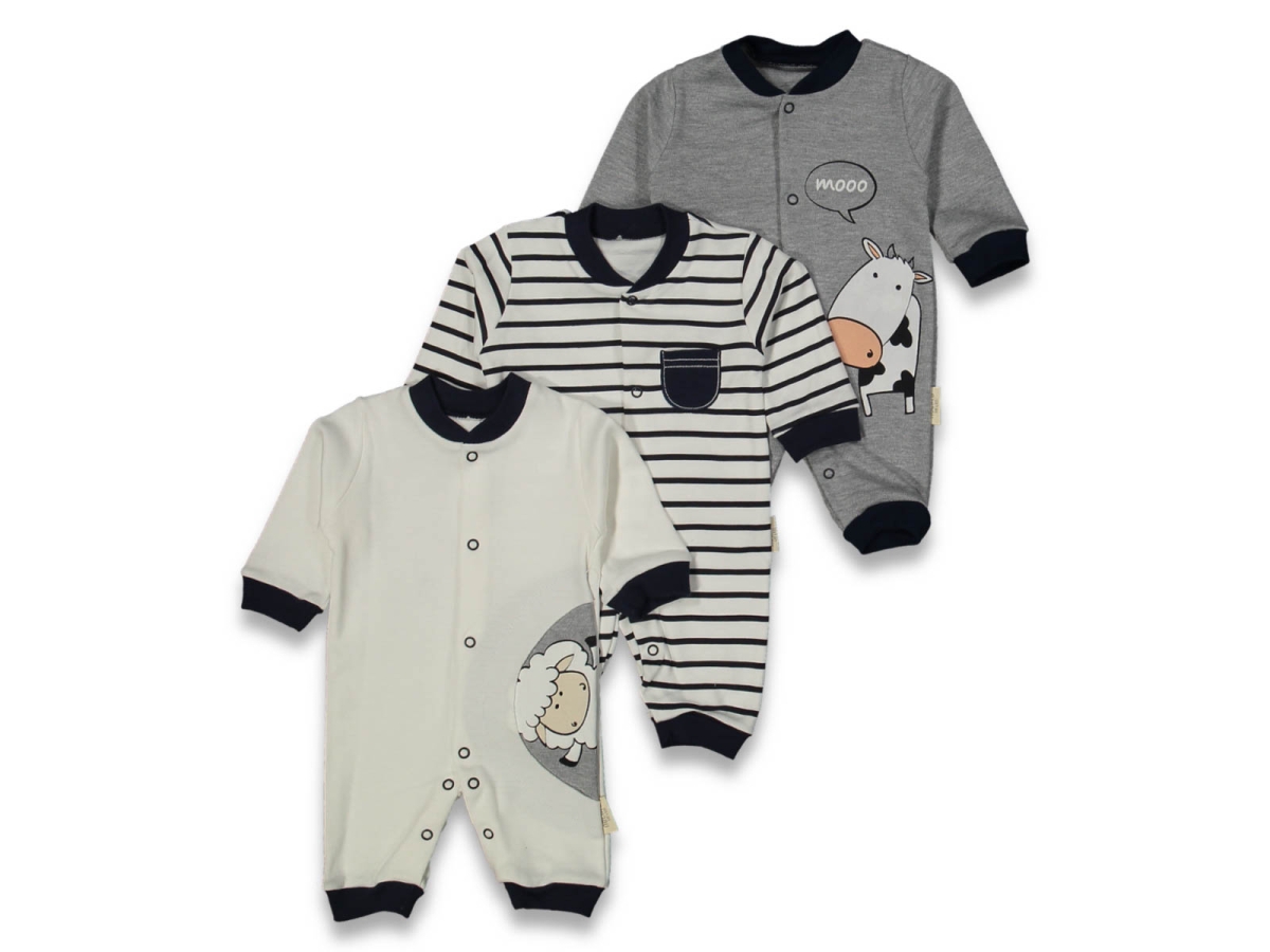 BEBE 0/9 AY İNEK BASKILI  TEK BOY TULUM