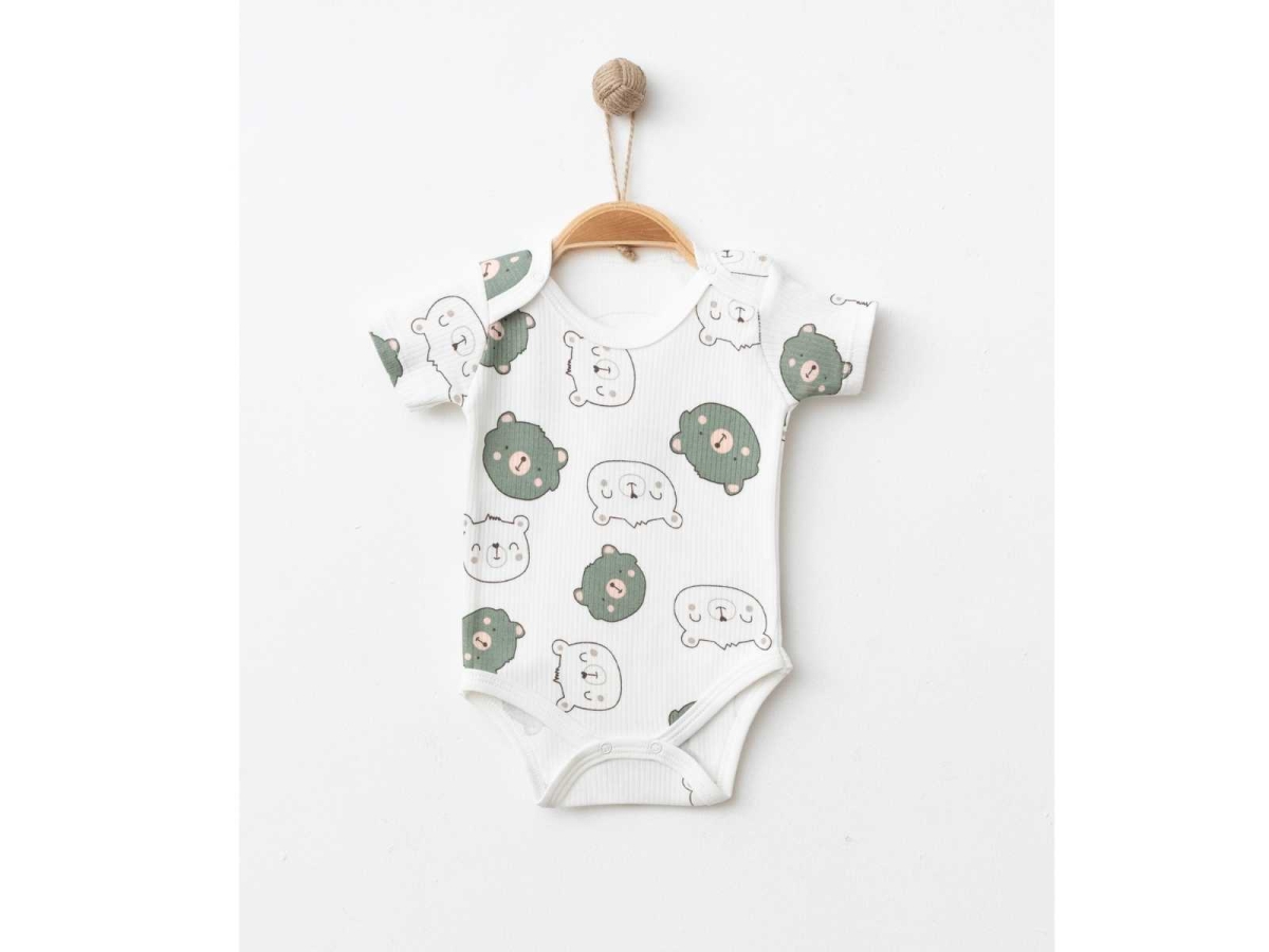 BEBE 0/9 AY KÜÇÜK YARIM KOL AYICIK KAFASI BADİ