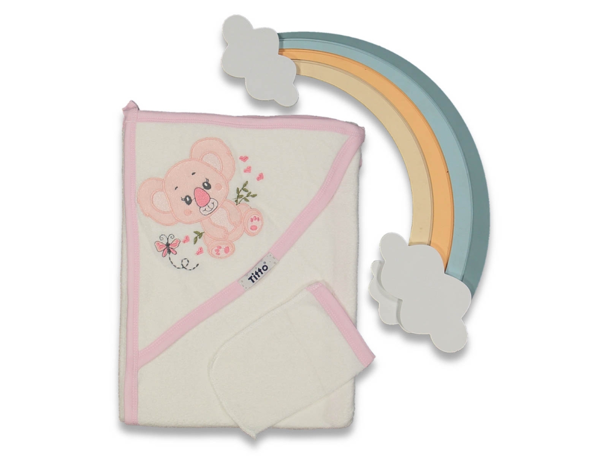 BEBE 1/24 AY ÇİFT KAT KOALA NAKIŞLI HAVLU SİLGİ