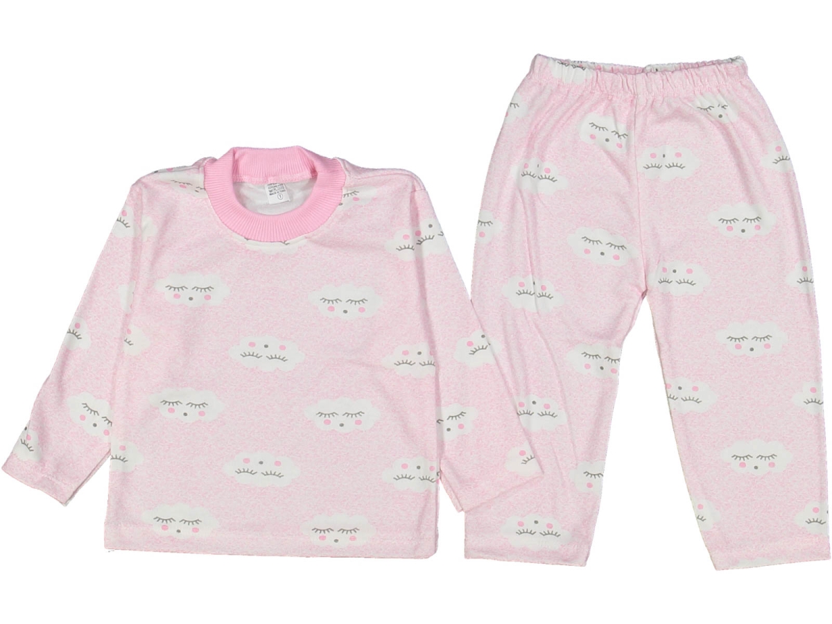 BEBE 1/3 YAŞ BULUT DESENLİ PİJAMA TAKIM
