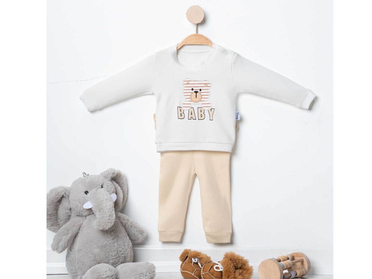 BEBE 6/12 AY BABY BEAR NAKIŞLI TAKIM