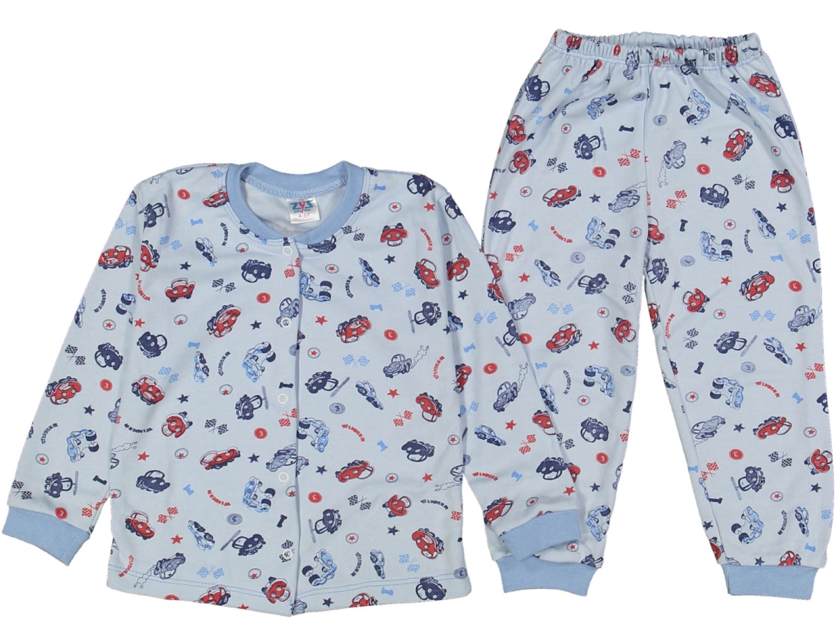 BEBE 4/6 YAŞ ARABA BASKI ÇITÇITLI PİJAMA T