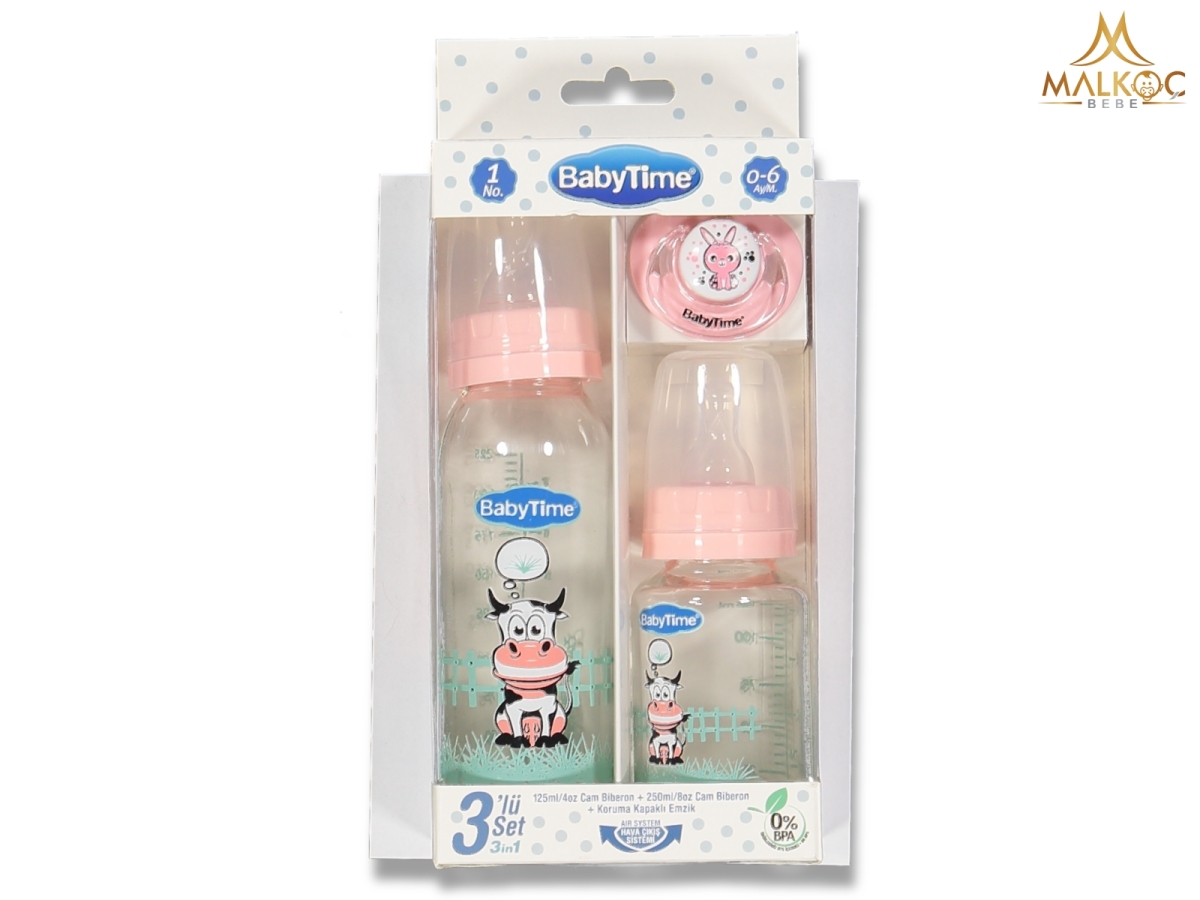 BEBE BİBERON 3 LÜ CAM SET