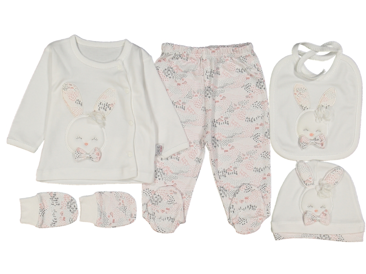 BEBE TAVŞAN NAKIŞLI 5 Lİ ZIBIN SETİ