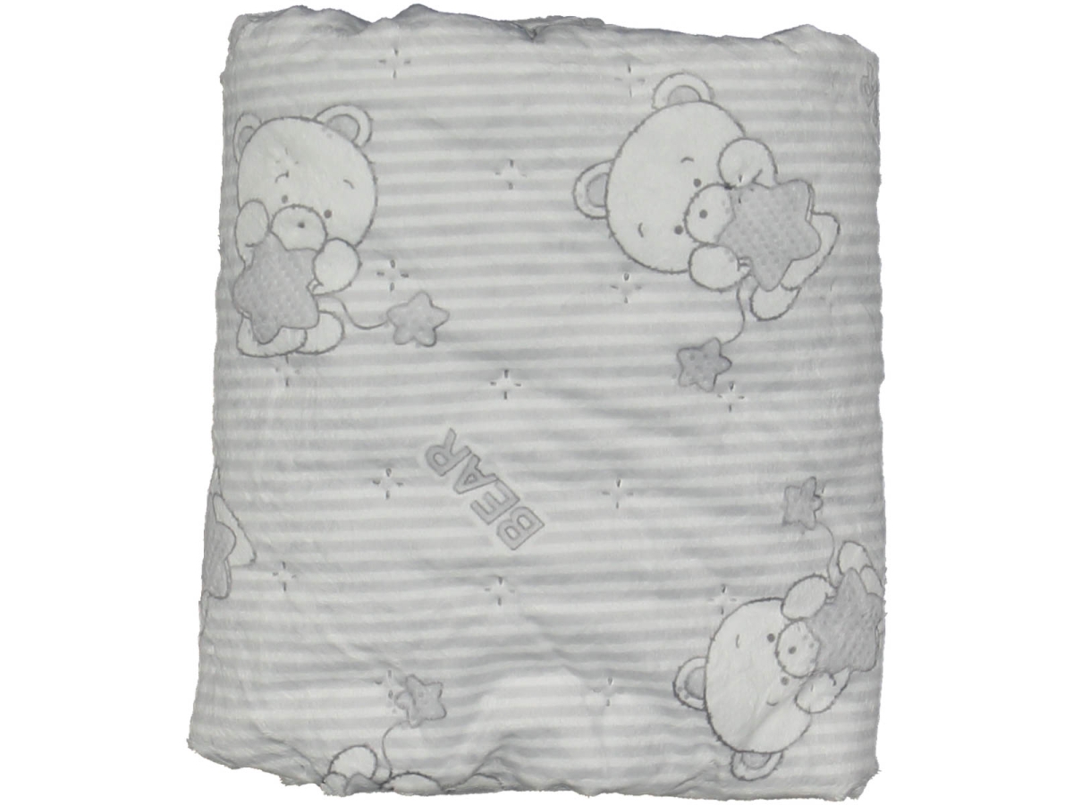 BEBEK 100*120 AYI BASKILI SİLİKON YORGAN