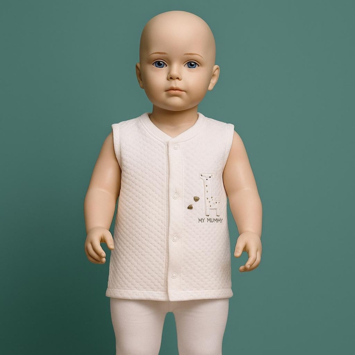 BEBİTOF 60049-UNISEX 3/12 AY SEVİMLİ ZÜRAFA NAKIŞLI YELEK