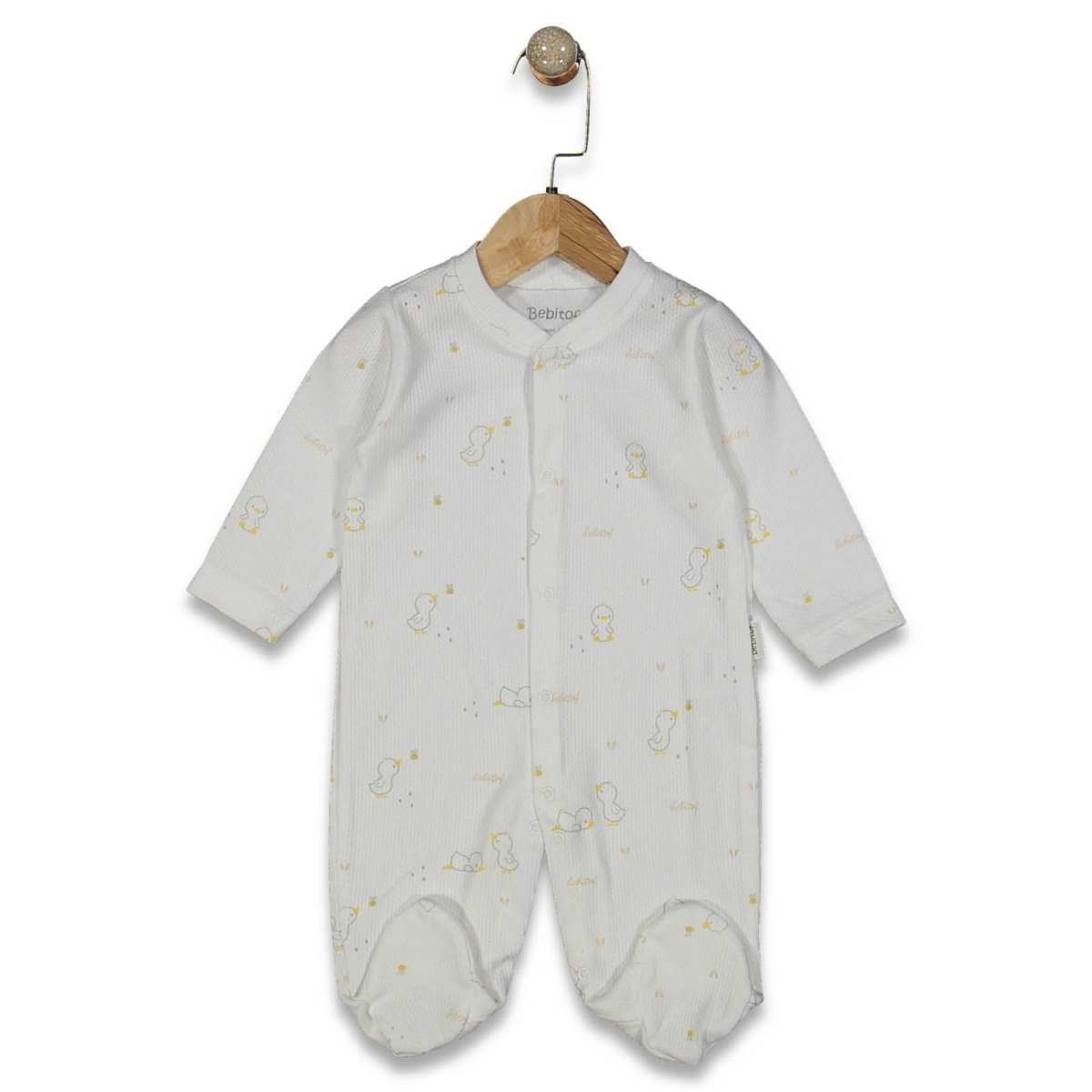 BEBİTOF 70385-UNISEX 1/9 AY CİVCİV DESENLİ TULUM