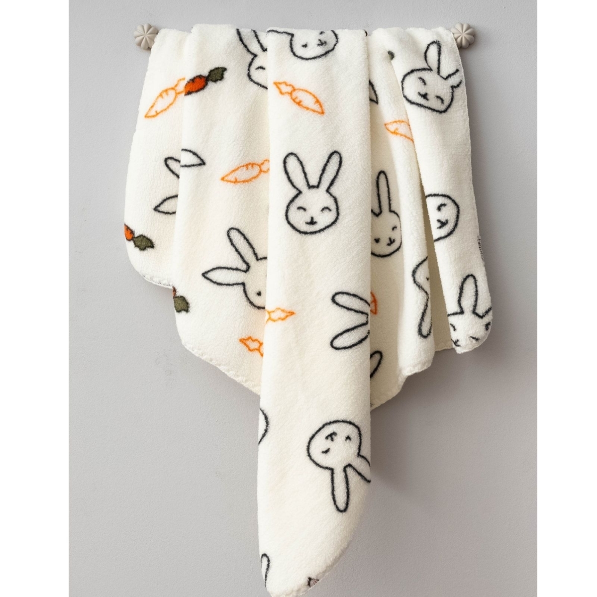 BEBİTOF 95077-UNISEX 1/18 AY TAVŞAN DESEN BATTANİYE