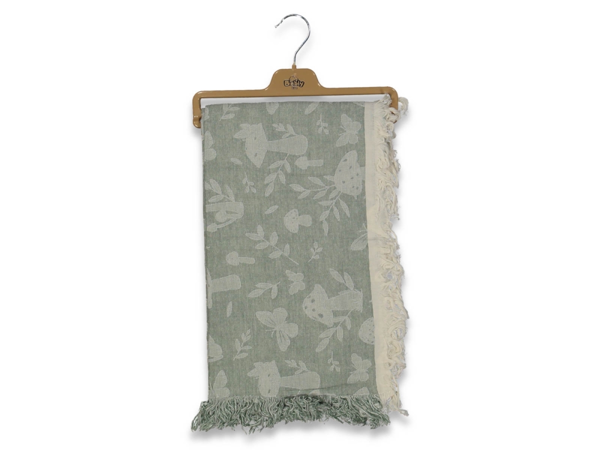 BEBLY KİDS 2008-UNISEX 1/18 AY 2 KAT KELEBEK JAKARLI MÜSLİN BATTAN