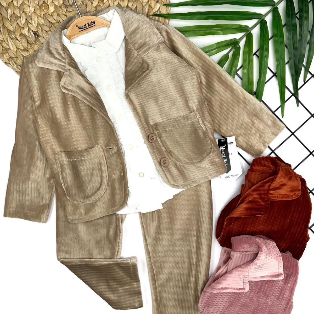 BYMURAT 7403-ERKEK 2/5 FİTİLLİ KADİFE 2Lİ TAKIM