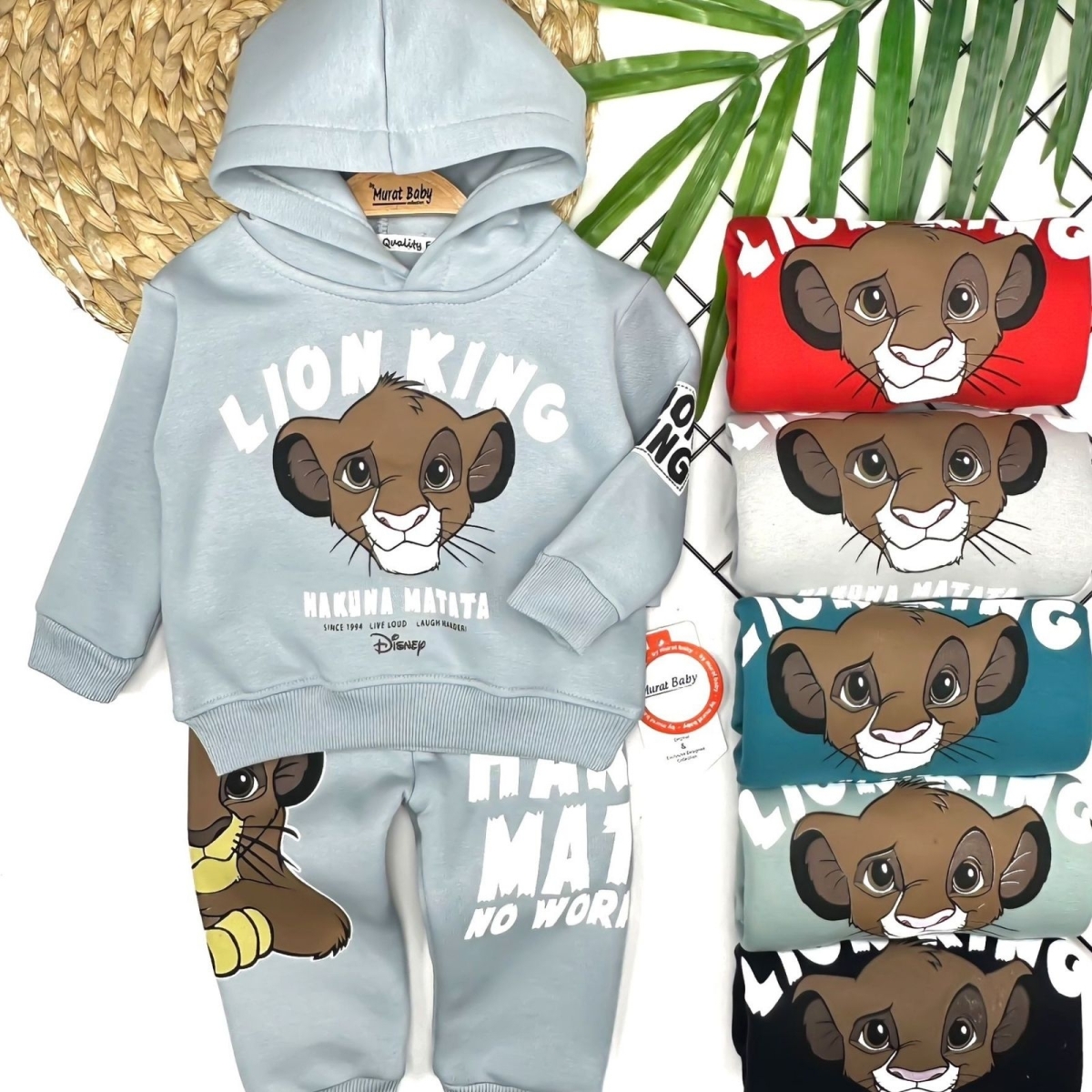 BYMURAT 8043-ERKEK 9/24 AY LION KING 2Lİ 3İP TAKIM
