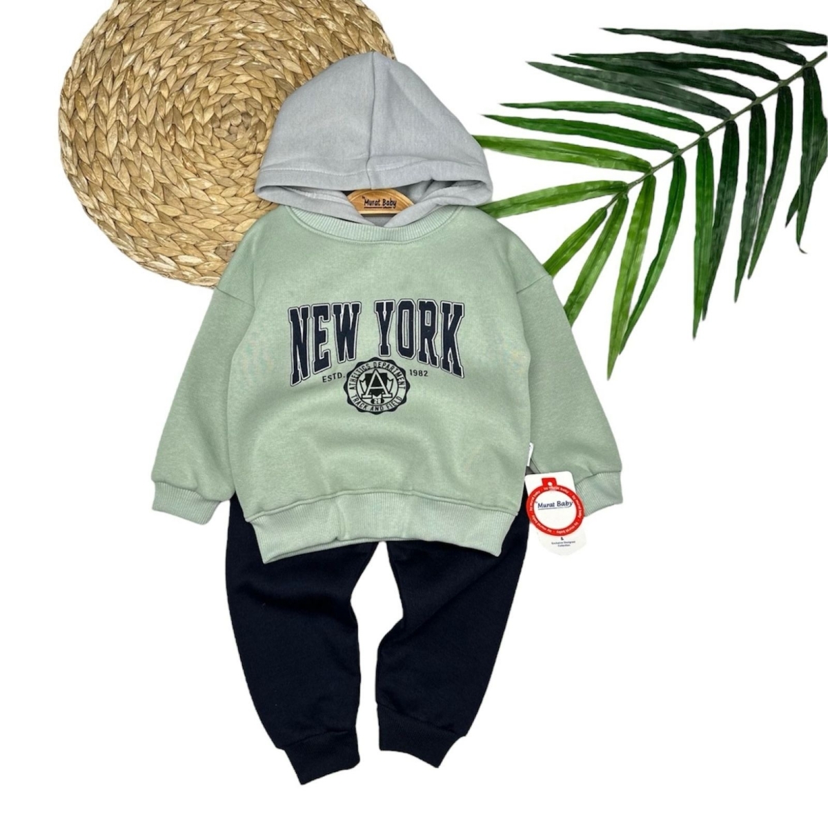 ERKEK 2/5 YAŞ NEW YORK KAPŞONLU ŞARDONLU 2&#039;Lİ TAKI