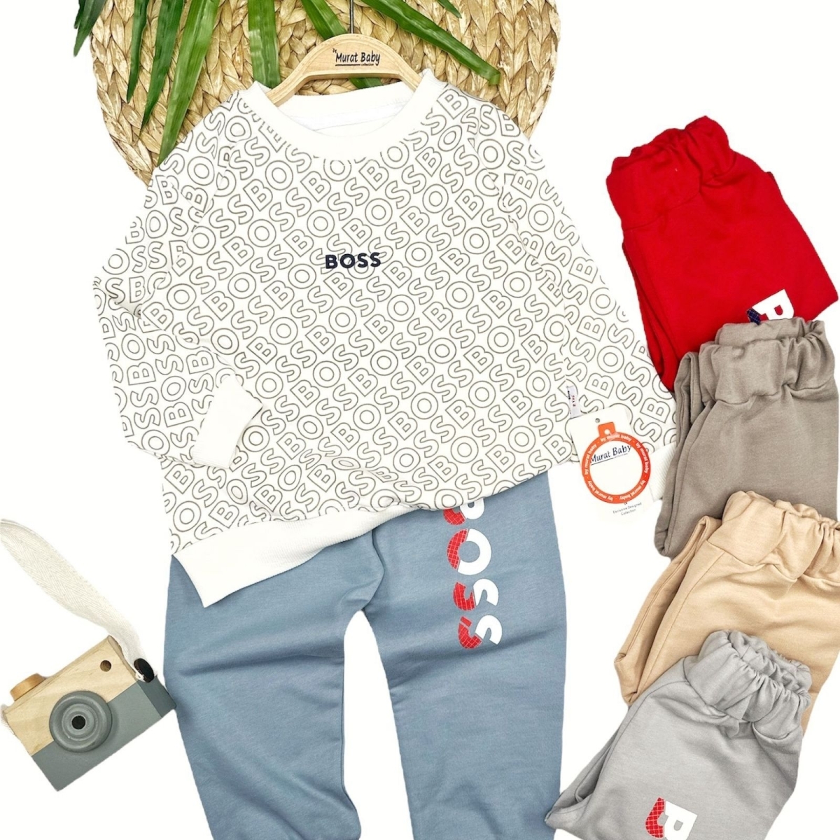 BYMURAT 9699-ERKEK 2/5 YAŞ BOSS BASKILI 2Lİ TAKIM