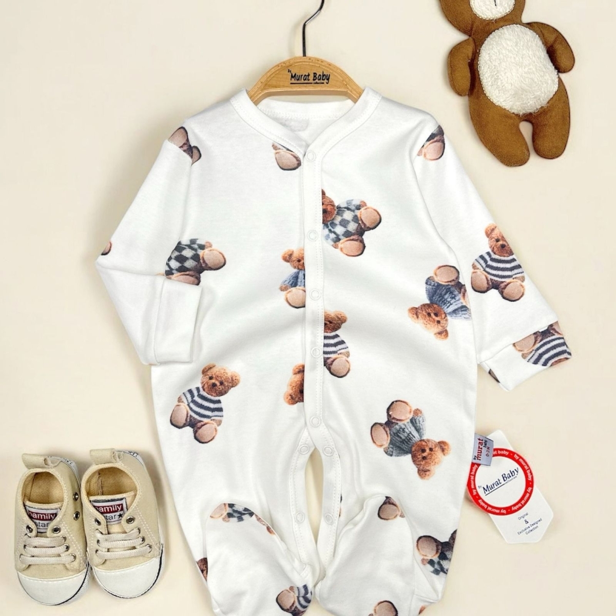 BYMURAT 9701-KIZ 3/12 AY AYICIK BASKILI ÇITÇITLI  TULUM