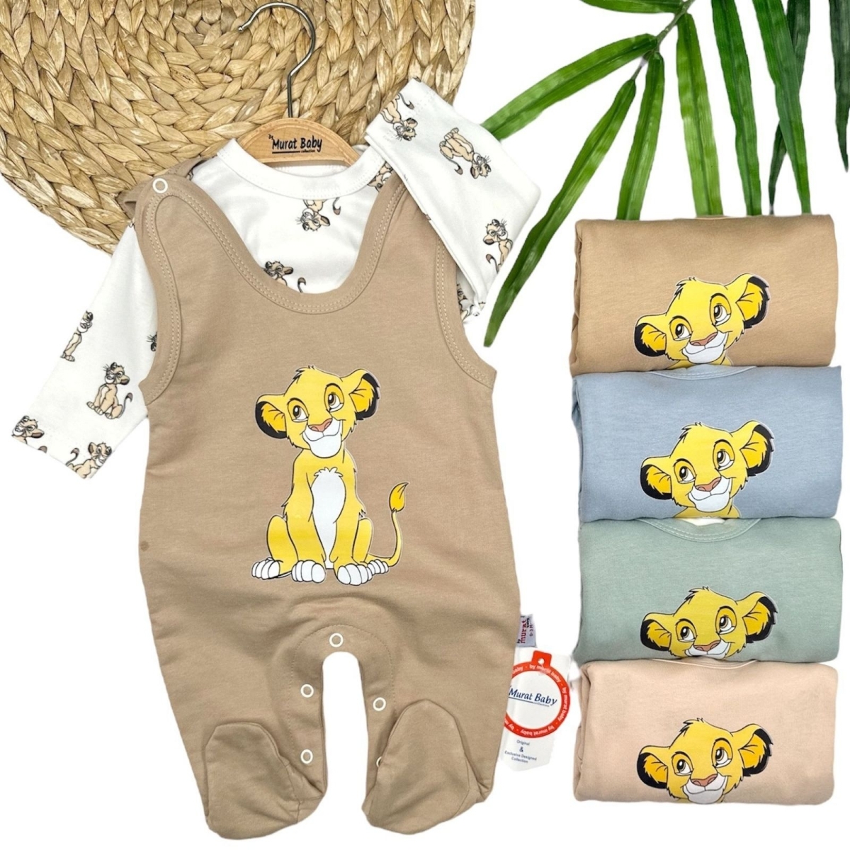 BYMURAT 9742-ERKEK 0/6 AY ASLAN BASKILI ÇITÇITLI TULUM