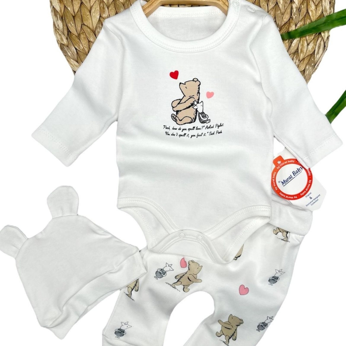 BYMURAT 9746-KIZ 0/6 AY KALPLİ AYICIKLI 3LÜ ZIBIN TAKIM