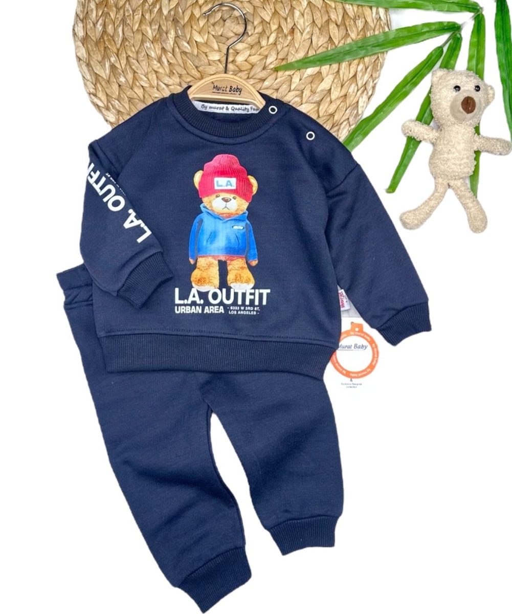 BYMURAT9102-LA OUTFIT AYILI ŞARDONLU TAKIM