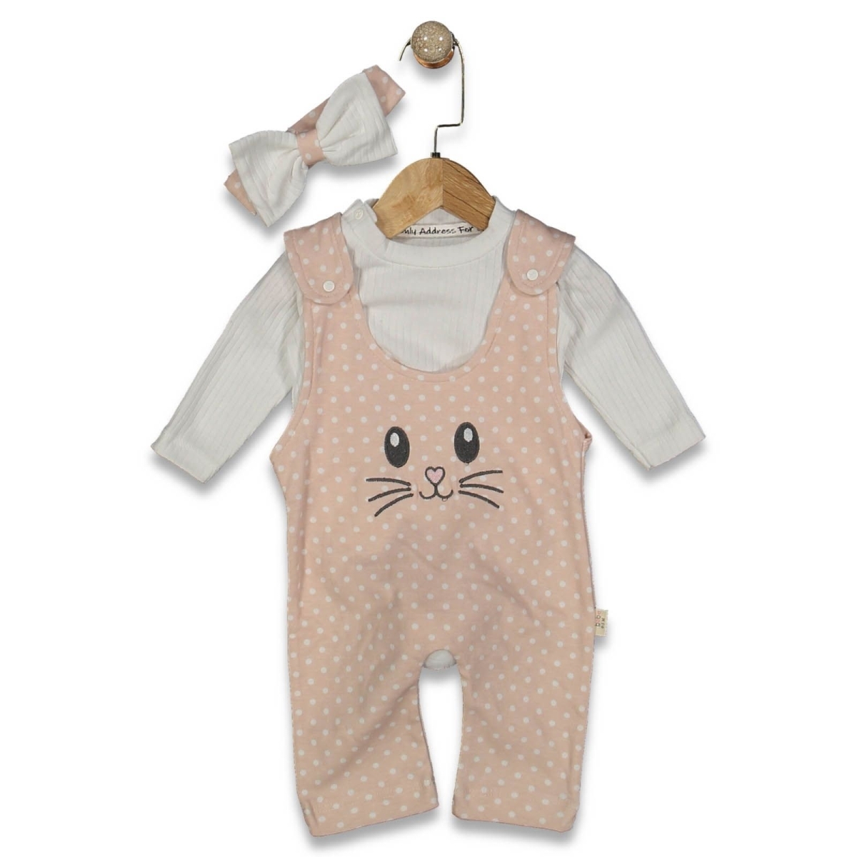 ÇAKAR BEBE 8024-KIZ 6/18 AY TAVŞAN NAKIŞLI SLOPET