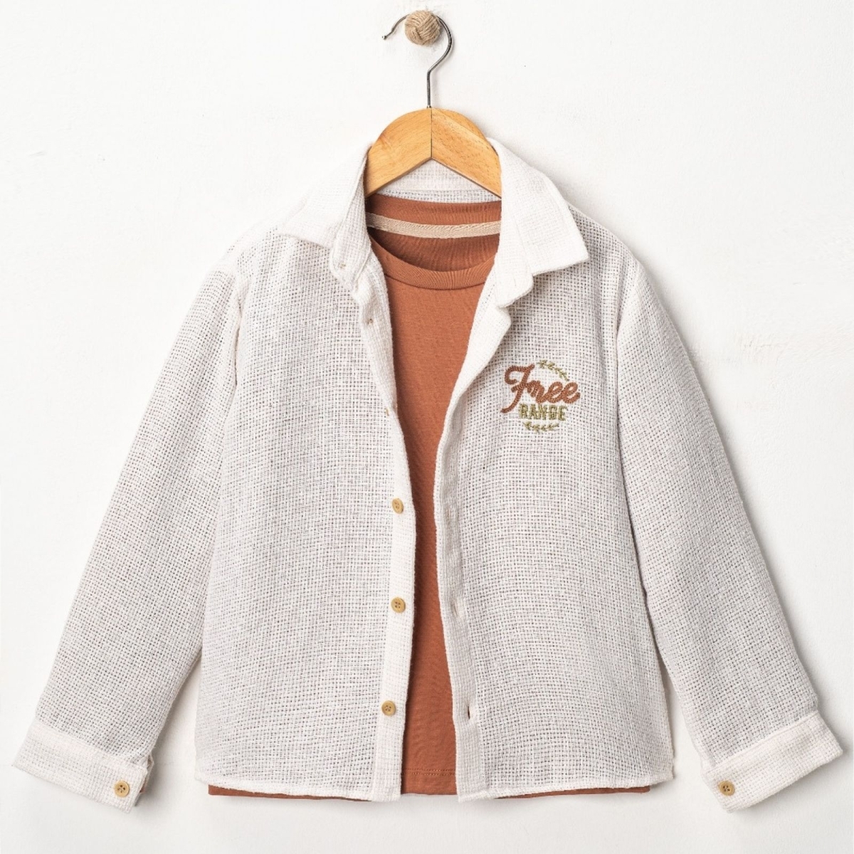 CANÖZ 3544-ERKEK 7/10 YAŞ FREE GÖMLEK 2 Lİ TAKIM