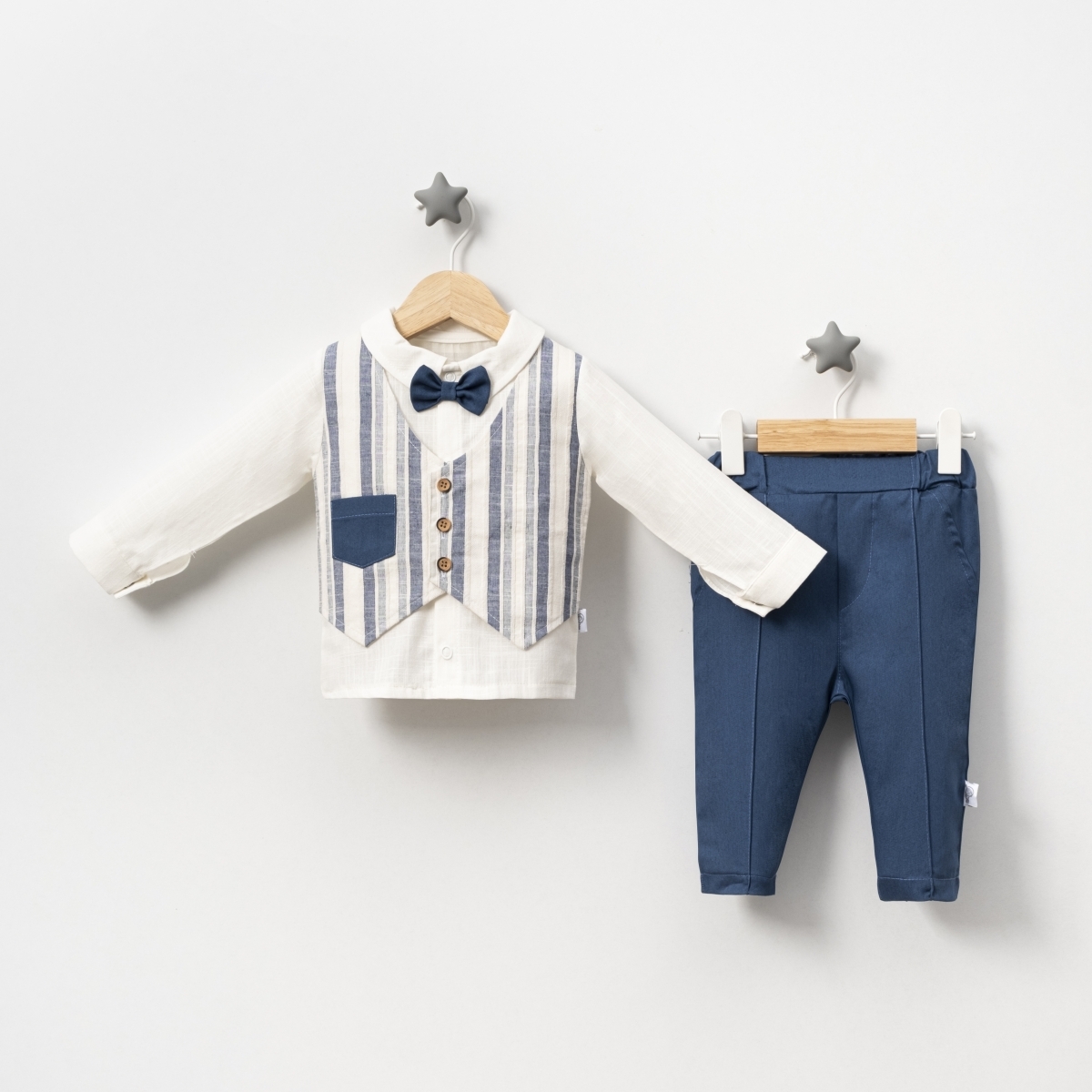 ÇİZGİ YELEKLİ İKİLİ TAKIM