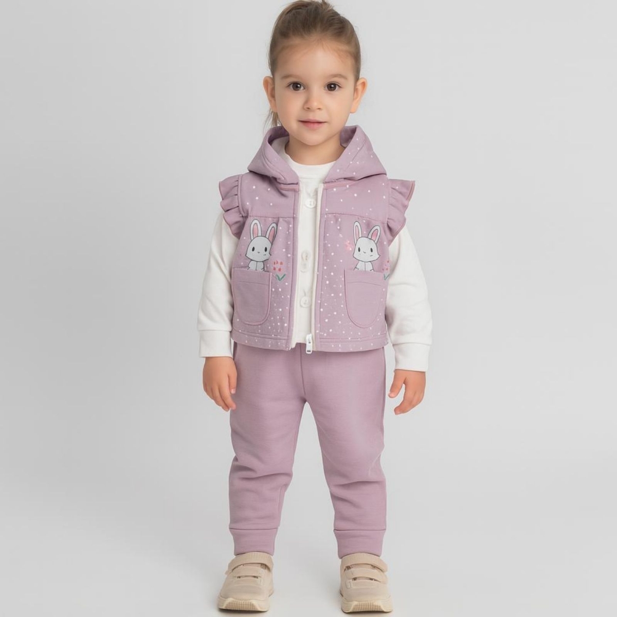 DONİNO USD 14117-KIZ 3/12 AY BEBELLOVE İKİ TAVŞANLI TAKIM