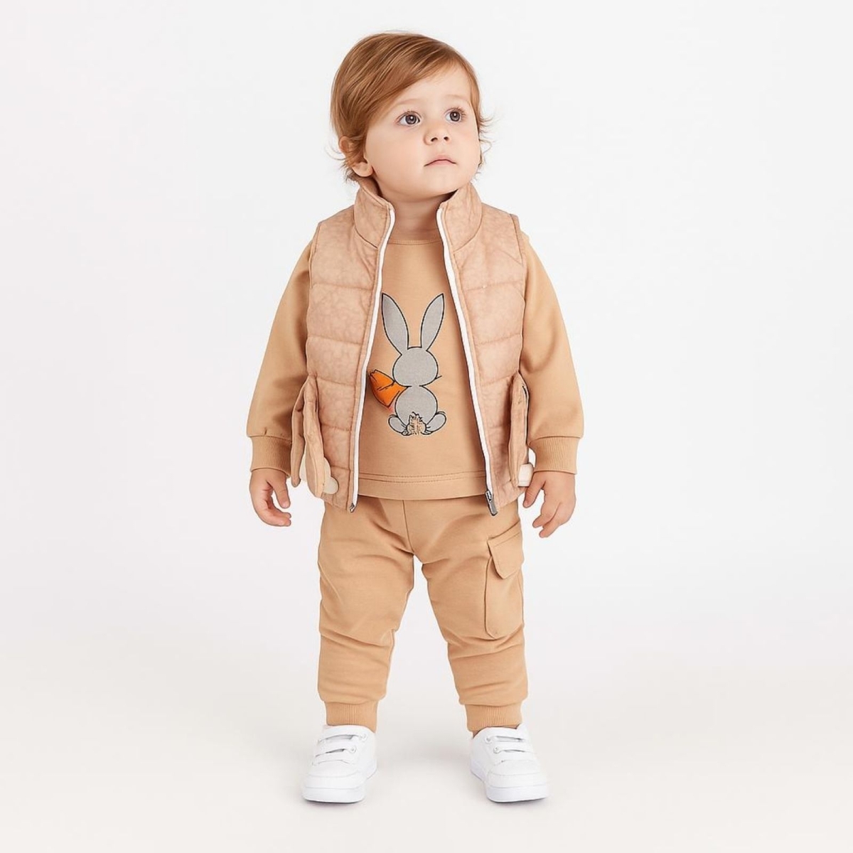 DONİNO USD 50611-ERKEK 6/24 AY TAVŞANLI ŞİŞME YELEKLİ TAKIM