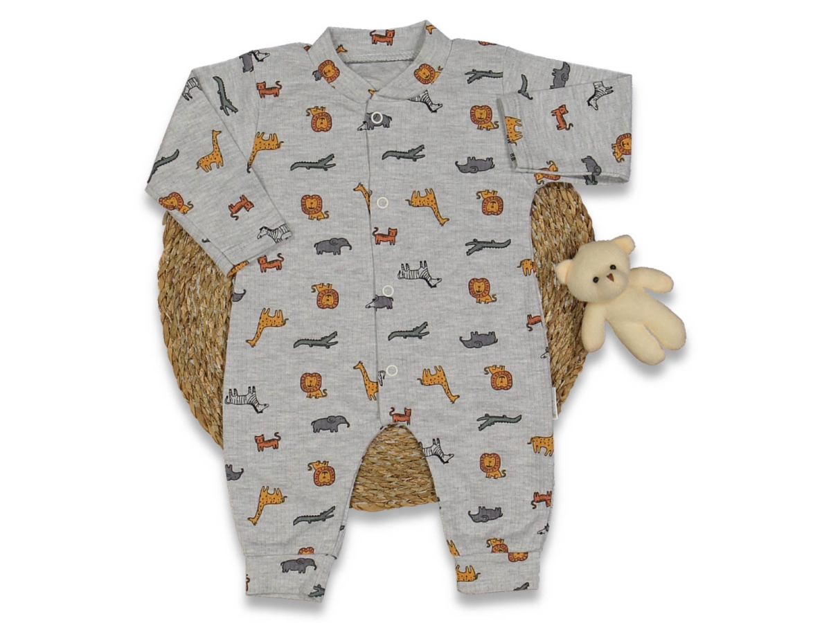 ERKEK 0/6 AY HAYVANLAR ALEMİ MANŞETLİ TULUM