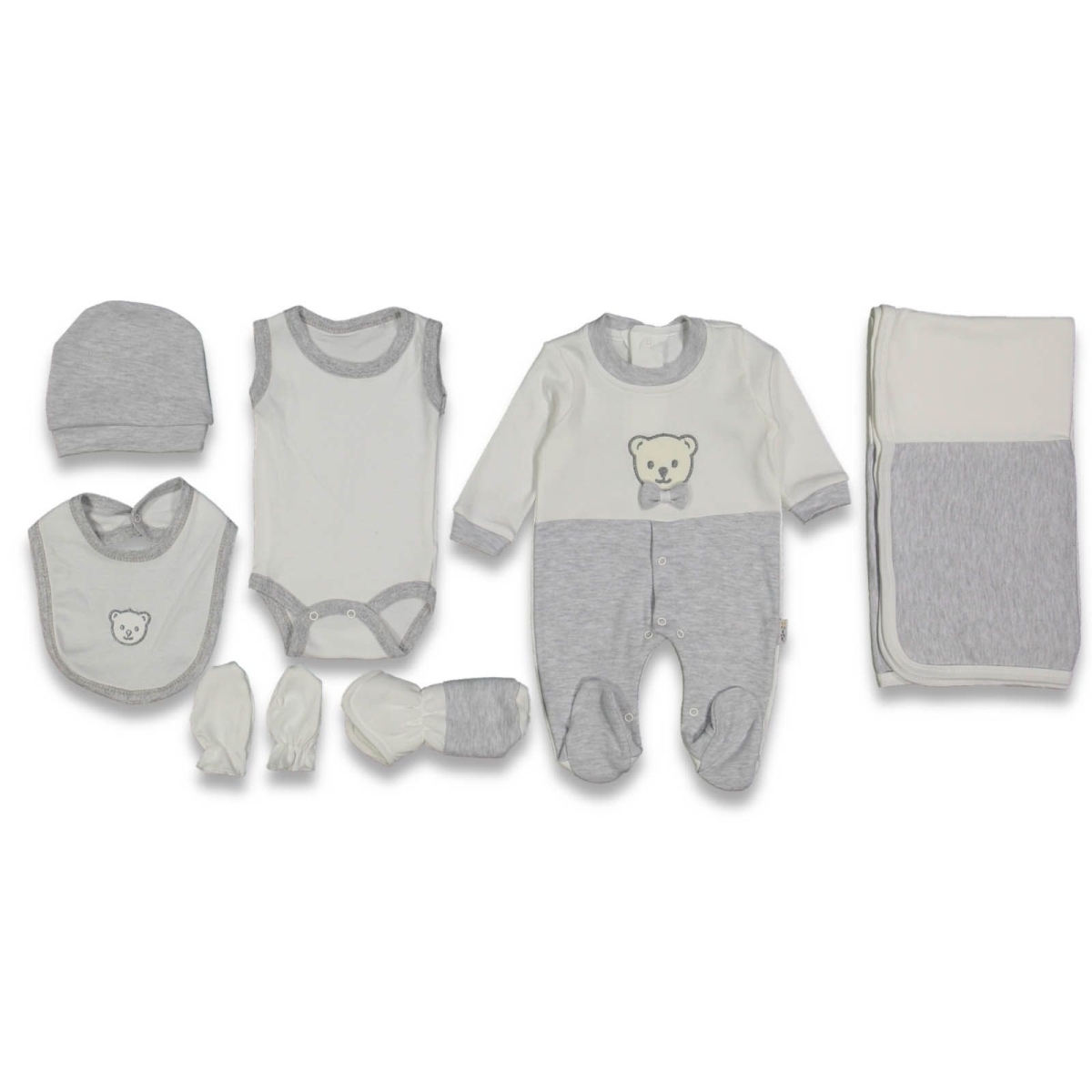 ERKEK 1/1 AY BEAR NAKIŞLI 7 Lİ ZIBIN SET