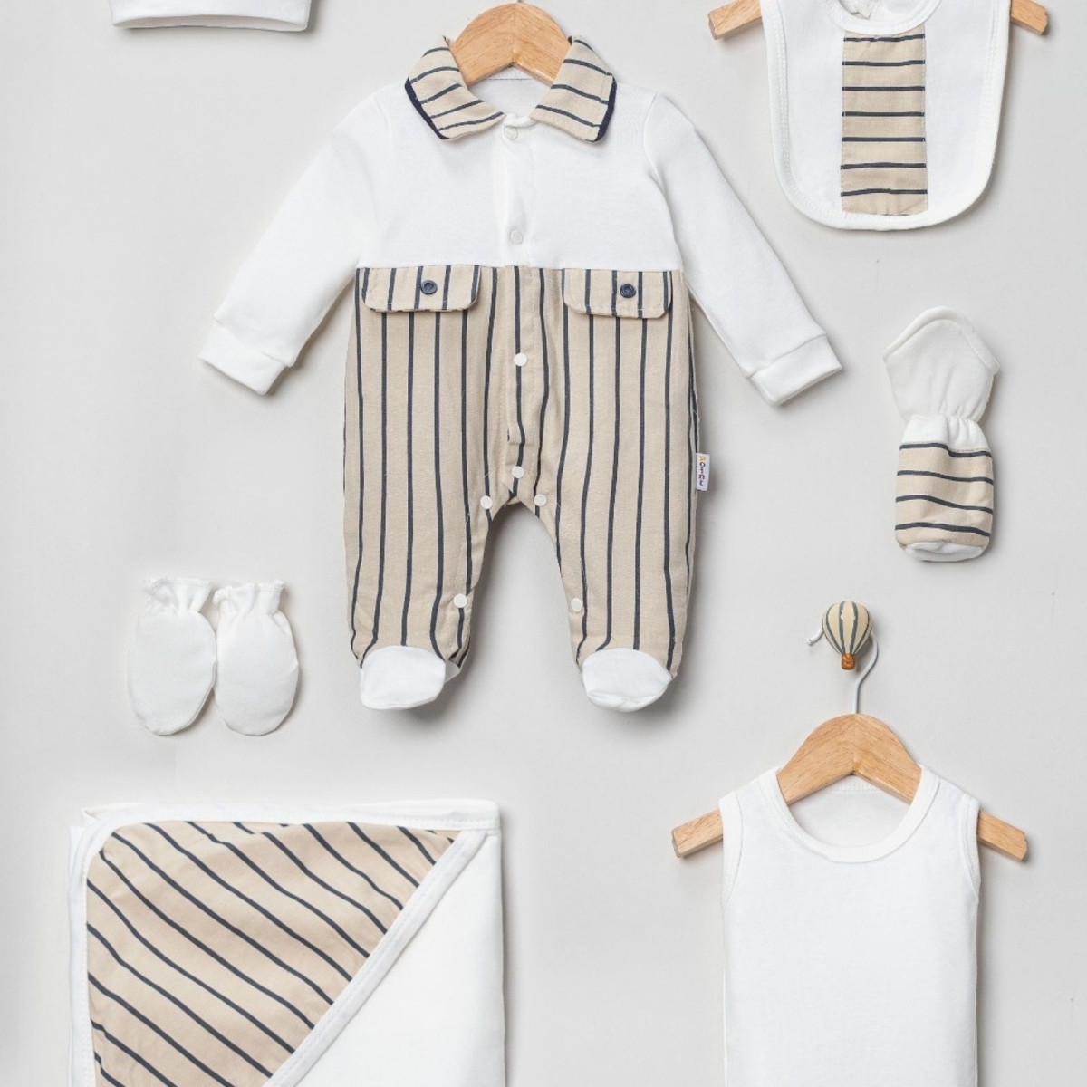 ERKEK 1/1 AY KETEN ÇİZGİLİ 7 Lİ SET