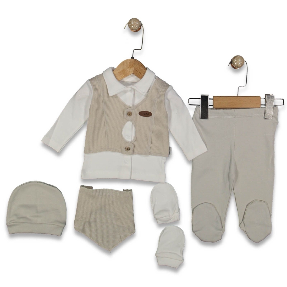 ERKEK 1/1 AY KRAVATLI NAKIŞLI 5 Lİ SET