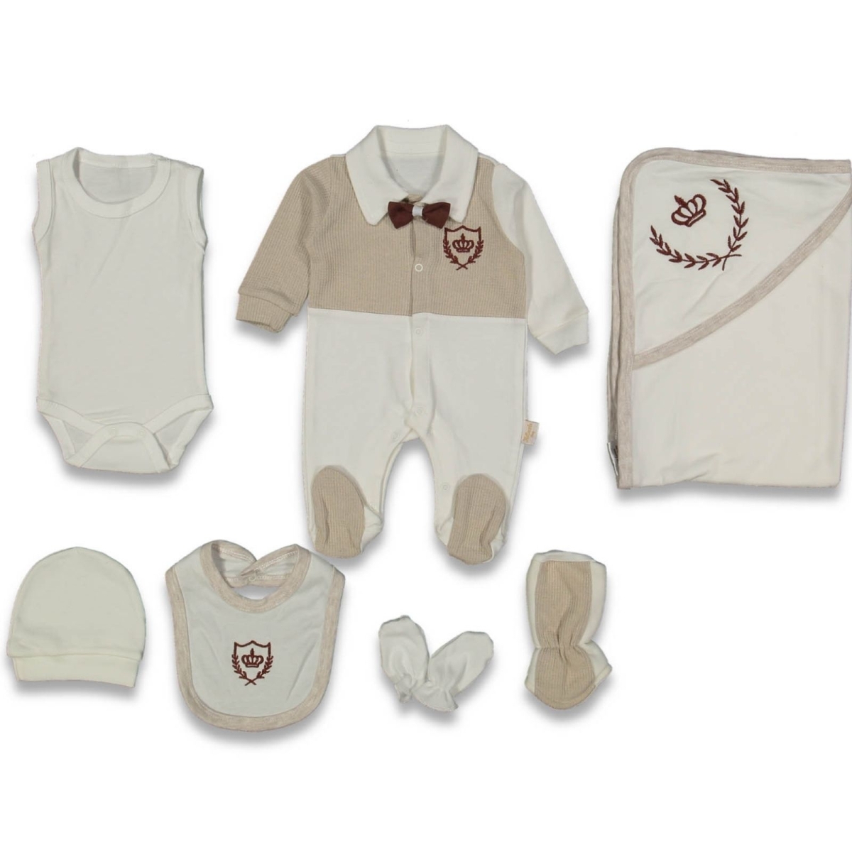 ERKEK 1/1 AY WAFFIL KRAL TAÇLI 7 Lİ SET