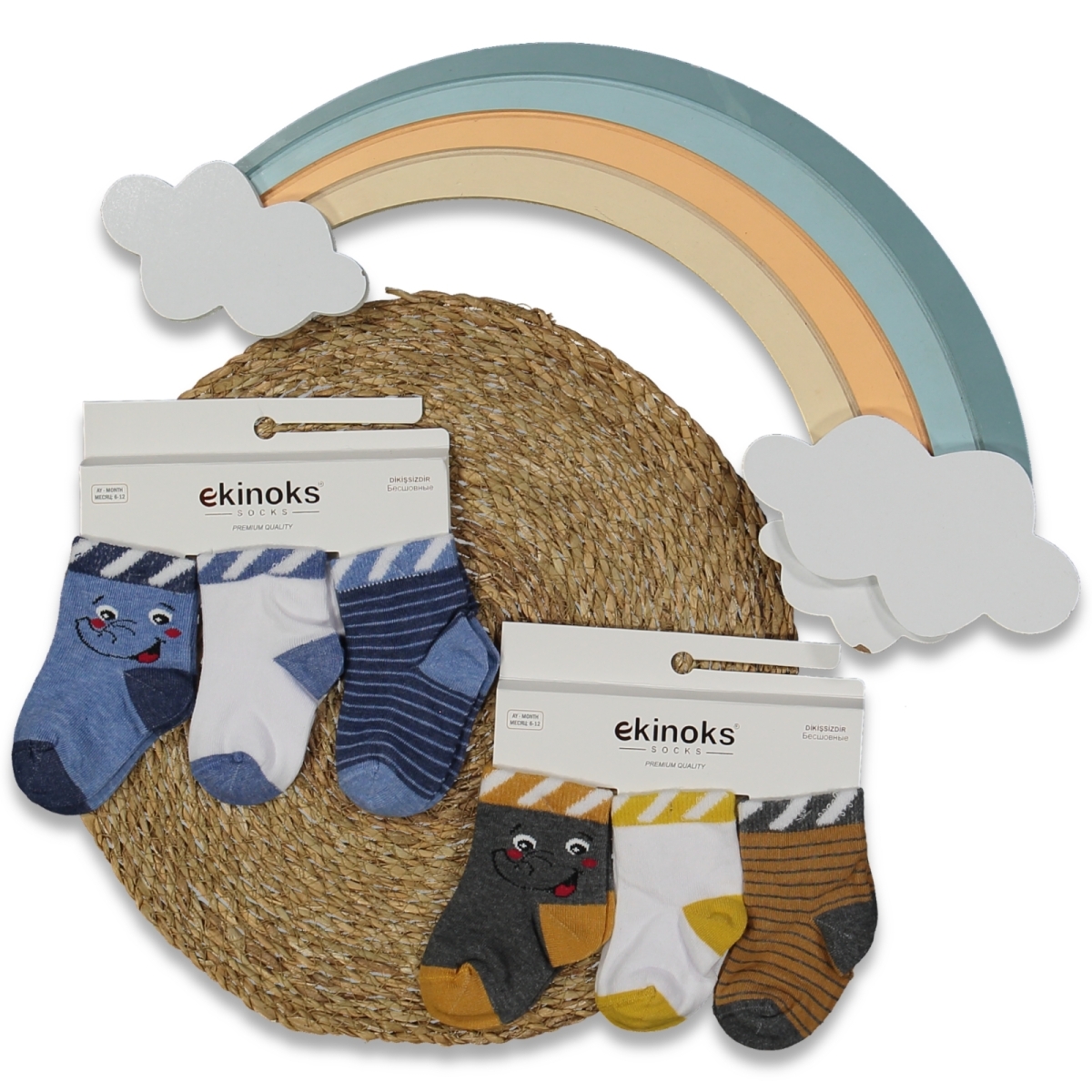 ERKEK 12/12 AY 12&#039;Lİ PHİL ERKEK BEBE MEVSİMLİK SOK