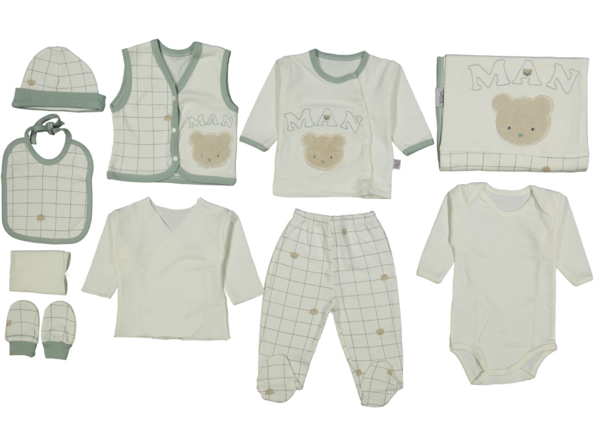 ERKEK 1/3 AY AYICIK KAFA 10LU ZIBIN SET