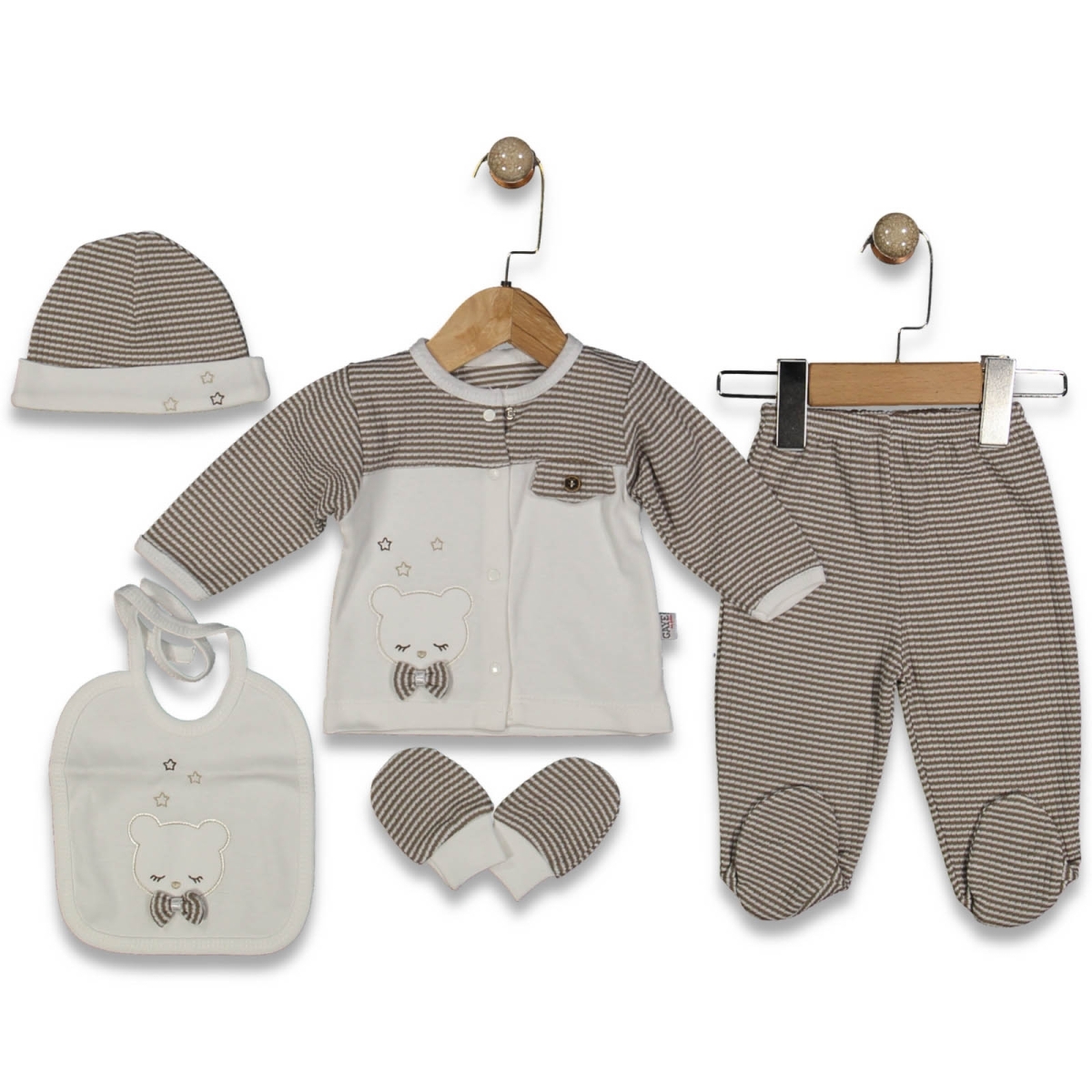 ERKEK 1/3 AY PAPYONLU AYI ASKILI 5Lİ SET