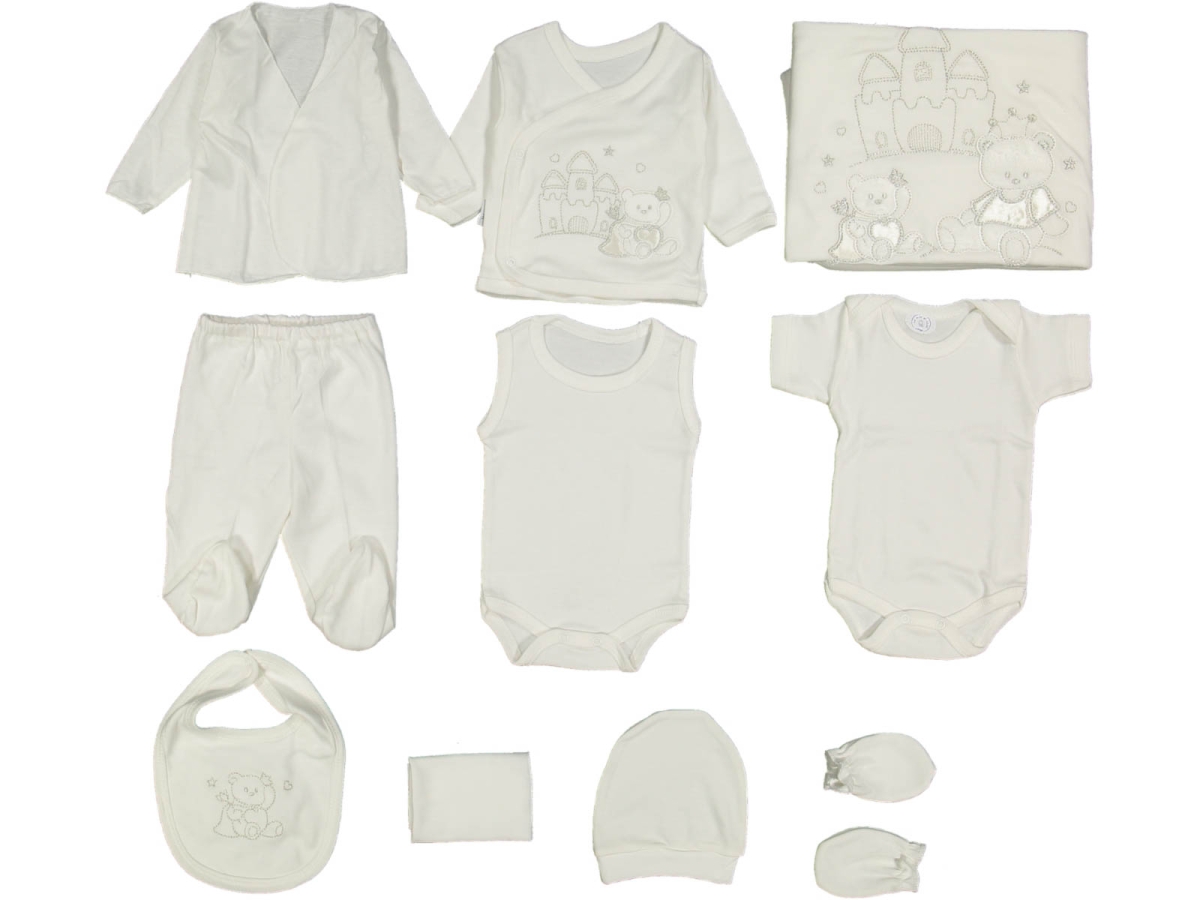 ERKEK 1/3 AY SEVİMLİ ŞATO NAKIŞLI 10'LU ZIBIN SETİ