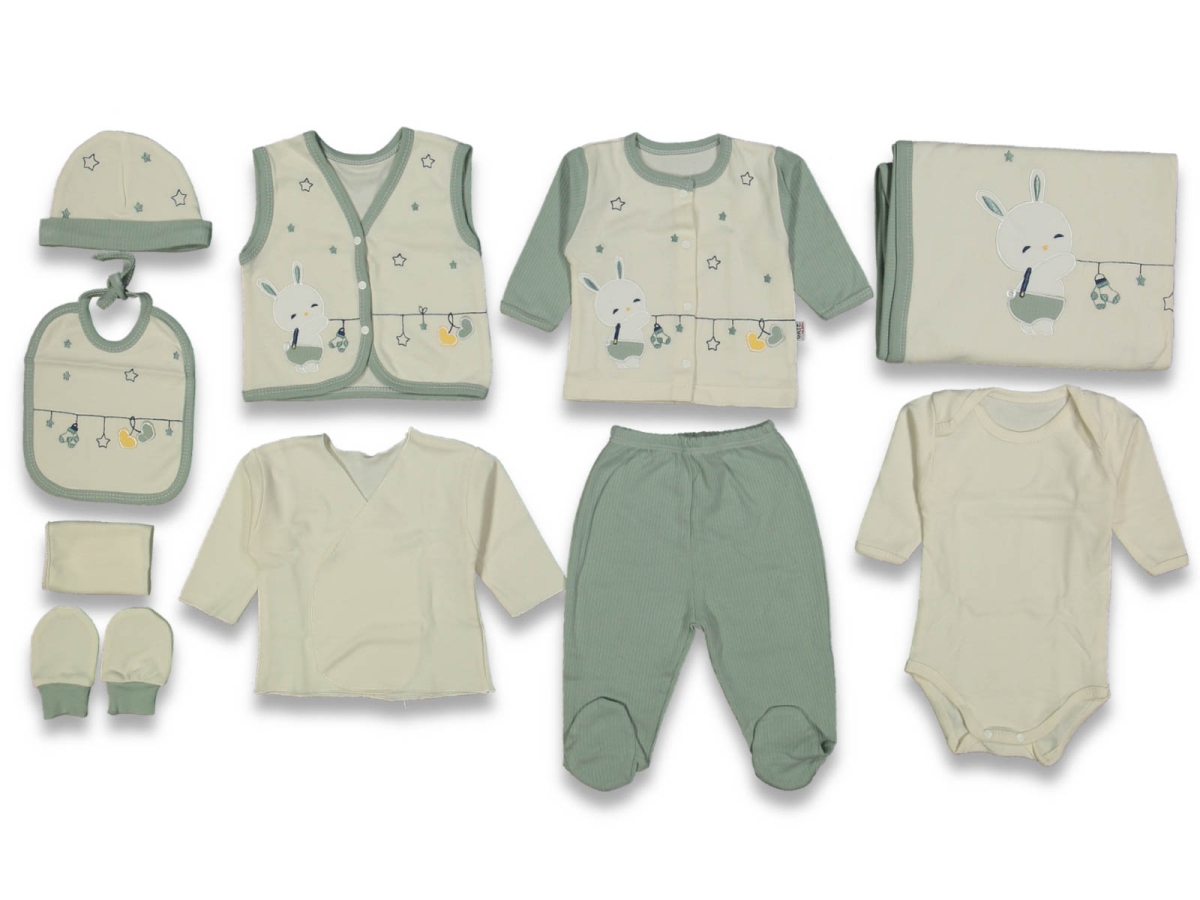 ERKEK 1/3 AY YILDIZLI TAVŞAN 10LU ZIBIN SET