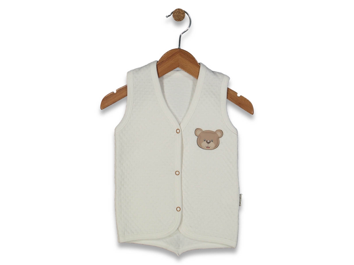 ERKEK 1/3 YAŞ AYI BASKILI KAPİTONE TEK KAT YELEK