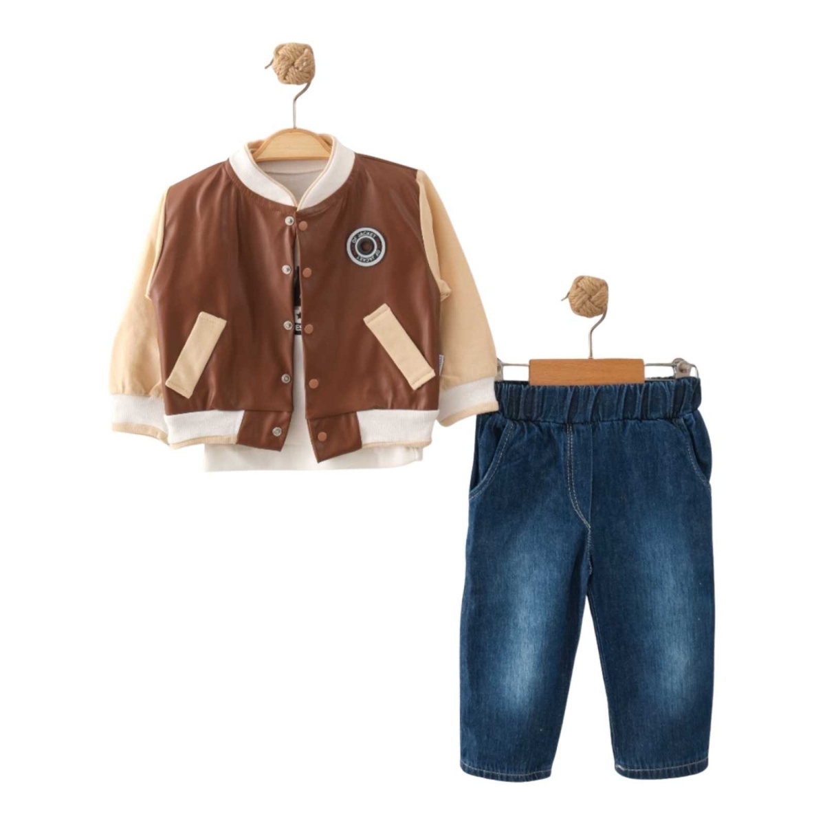 ERKEK 1/3 YAŞ SEVEN KOLEJ DERİ 3LÜ TAKIM